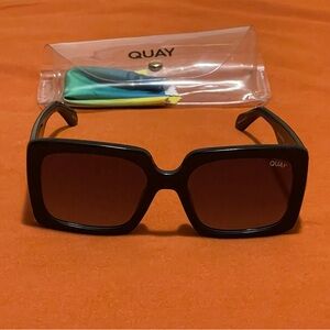 Quay Polarized Square Oversized Sunglasses